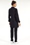 Luxury Lycra Doctor Nurse Hijab Black Judge Collar Suit - 3