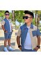 Double Color Style Linen Suit |   Between 4/12 Years - 2
