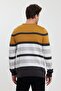 Crew Neck Color Blocked Men's Sweater (E23-6710) - 3