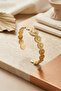 Minimalist Italian Style Laser Engraved Women's Cuff Bracelet