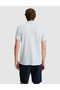 Light Blue Slim Fit 100% Cotton Buttoned Polo Collar Basic T-Shirt 50306448-Vr095 - 5