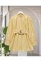 Leaf Brooch and Belt Decorated Loose Tencel Tunic [Buy Small Size, 75 Cm, Wide Fit]