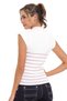 Wt353 polo neck striped knitwear women's t-shirt - 3