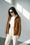 Women's Oversize Zippered Teddy Plush Cardigan - 5