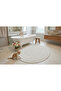 Cotton Round Bath Mat Cream Color 120*120 - 3