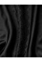 Diana Black Lace Detailed Satin Nightgown - 6