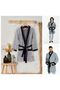 Welsoft Kimono Plush Fleece Unisex Dressing Gown - 5