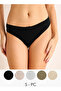 Set of 5 - Bikini Briefs with Scalloped Trim