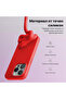 Silicone case iPhone 15 Pro Max, with microfiber, thin, protective, raised edges, red - 2