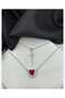 You Are Inside My Heart Couple Necklace Set – Love Themed Stainless Steel Necklace with Heart and Sword Design - 3