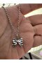 Bow Ribbon Metal Necklace – Elegant Unisex Accessory with 60 cm Chain - 2
