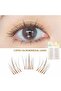 Coffee Color Individual Lashes Long Natural Transparent Stem Clusters Lashes Soft Invisible Band ...