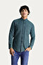 Long Sleeve Slim Fit Slim Fit Denim Look Sports Cotton Shirt - 2