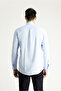 Long Sleeve Relaxed Fit Buttoned Collar Cotton Breathable Linen Look Shirt - 5