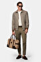 Shirt Collar Zippered Linen Blend Side Pocket Ribbed Seasonal Bomber Coat - 7