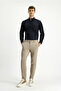 7 Drop Super Slim Fit Extra Slim Fit Lycra Striped Classic Fabric Trousers - 4
