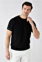 Crew Neck Regular Fit Ribbed Detailed Knitted T-Shirt - 3