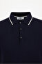 Regular Fit Stripe Detailed Polo Collar Knitted T-Shirt - 6
