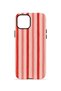 iPhone 15 Vorian Double Layer Case Coral Cream Stripe - 4