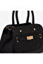 Textured Satchel Bag with Double Handle - 5