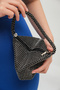 Black/Silver Women's Imported Mini Crystal Stone Evening Dress Evening Bag Clutch - 3