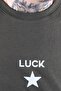 تي شيرت موديل XL كبير الحجم Luck U26111 كاكي - 4