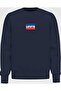 Crew Neck Blue Men's Sweatshirt A2824-0006 - 5