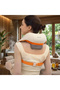 cervical massager, heating function, rechargeable, beige/orange - 4