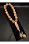 Special Beige Color Barrel Cut 17-Piece Mascot Model Glass Prayer Beads