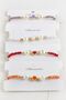 Mineli Pearl Crystal Macrame Rope Bracelet - Orange