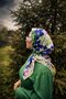 وشاح ناعم باللون الأرجواني بنمط الزهور - 3