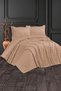 Serap Modern Chenille Jacquard Dowry Set Double King Size Pique Cover Set / Bedspread Set 3 Pieces