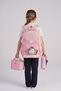 Relaxion 1920 Primary School Girls' Pink School Bag Set of 3 - with Lunch Box, Pen Holder and Plush Keychain - 3