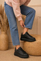 Black Thick Sole Unisex Sneaker Daily Platform Sports Shoes - 3
