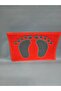 Red - Gray Hygienic Curly Mat 40X60 cm - Moisture Absorbing Door Mat - 3