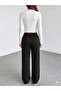 3-Piece Women's Wide-Leg Sweatpants 3-Pack - Black Gray Navy Blue - Comfortable Cut High-Waisted Sweatpants - 5