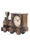 Vintage Train Alarm Clock Classic Steam Locomotive Design Table Clock with Quartz Movement, Decorative Antique Style Desk Clock for Home Office Gold - 3