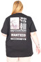 Mode XL Real Big Size Women's T-Shirt Bis Yaka Wanted U26113 Black - 5