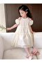 Girls Embroidered Cold-Shoulder Sleeve Dress - 6