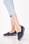 Genuine Leather Laser Perforated Comfortable Summer Shoes Ars.325 Navy Blue - 5