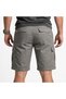 Men's Cargo Shorts – Heavy-Duty 6-Pocket Tactical Casual Shorts with Elastic Waist, Grey-38/40 - 2