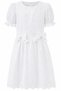 Girl's Watermelon Sleeve Detailed Ribboned Scallop Dress Elb2016 - 5