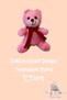 Teddy Bear Plush Toy Pink Red Scarf-Wrapped Sleeping Companion – 25 cm Soft Washable Gift for Girls & Lovers - 4