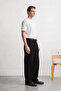 Double Cross Pleat Relaxed Fit Men's Fabric Trousers - 5
