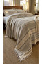100% Cotton 4 Layer Muslin Blanket Quilt Pique 220*240 Bedspread Gray - 2