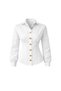 Women's Stylish Shirt with Gold Buttons and Waist Belt - 3