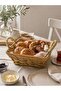 Nestora Bread Basket Wicker Bread Basket with Cloth Cover Square Breakfast Basket Decorative Bread Presentation Basket - 2