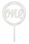 One Cake Decoration 1 Year Birthday Plexiglass Gold Silver Cake Top Lettering Decoration - 2