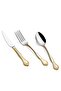 Dafne Gold 18 Piece Boxed Cutlery Set for 6 People Minimal Set 18/10 Premium 304 Quality - 3