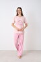 Embroidered Milan Knitted Short Sleeve Women's Pajama Set - 2